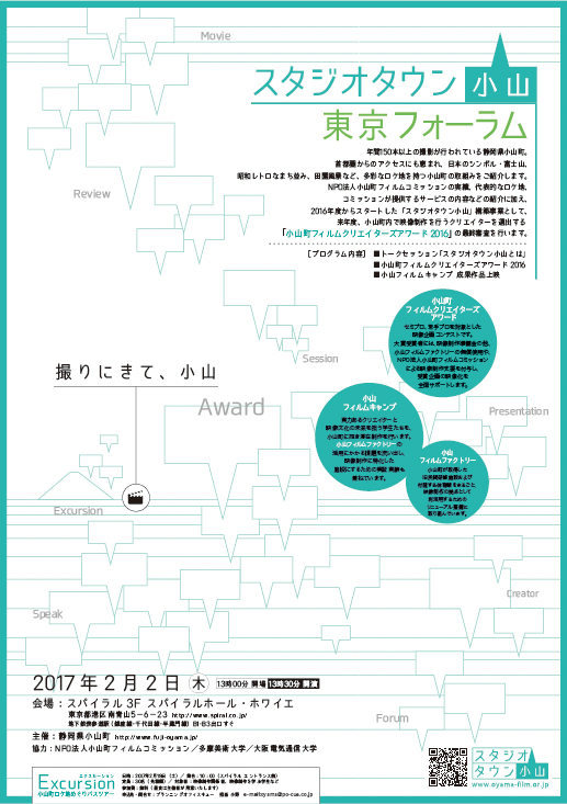 NPO法人小山町フィルムコミッション「スタジオタウン小山 東京フォーラム」ポスター